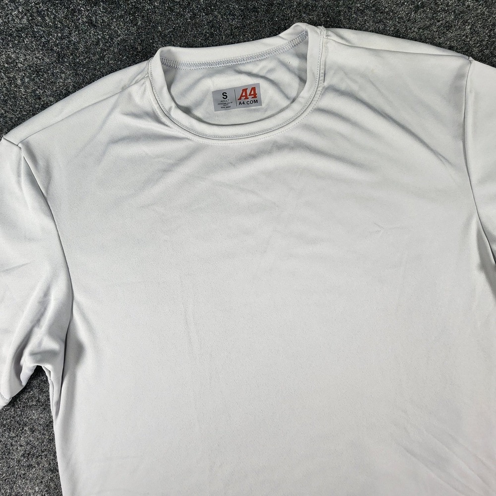 A4 Performance T-Shirt Men Small Gray Short Sleeve Athletic Training N3142